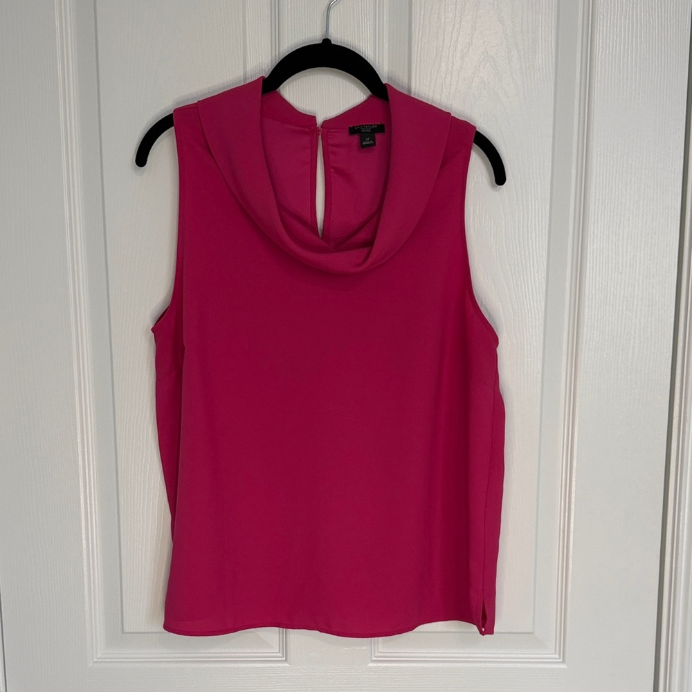 Ann Taylor Fuchsia Cowl Neck Blouse - Picture 7 of 8